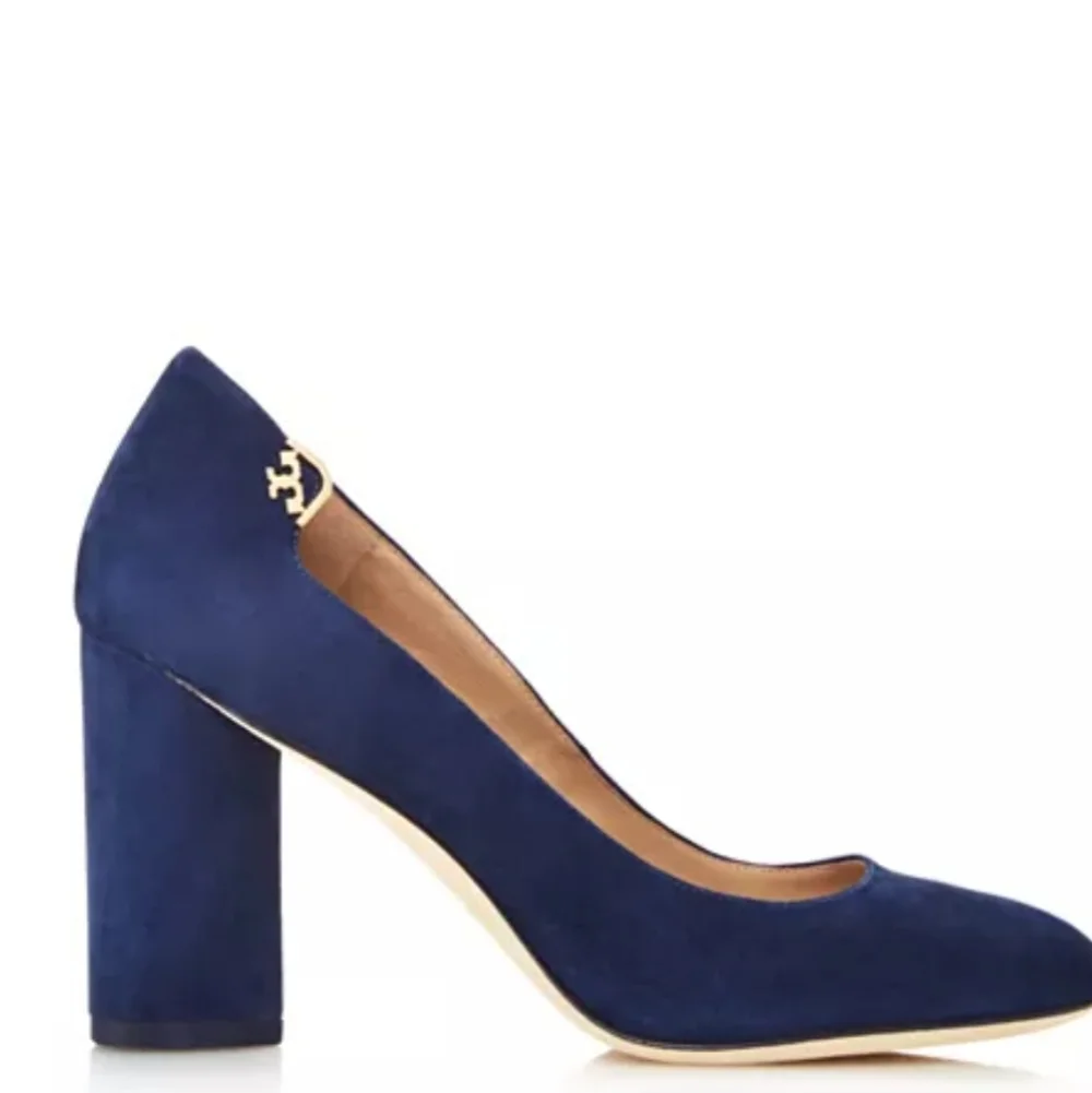 Tory Burch Elizabeth Suede High Block Heel Pumps Size 8.5